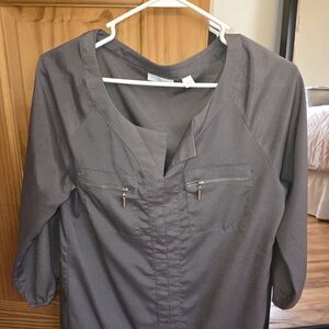 New York & Company Gray Blouse